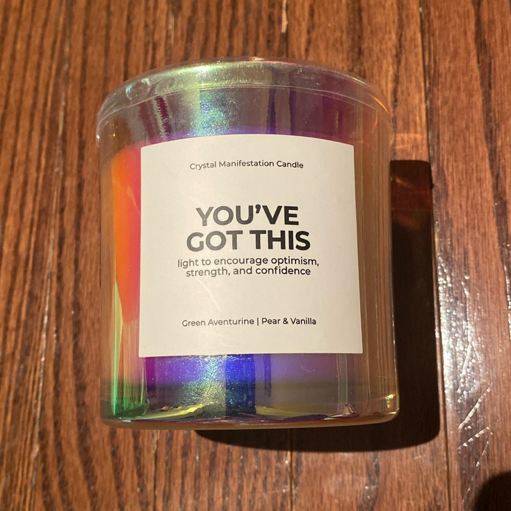 Jill and Ally You’ve Got This Candle Pear and Vanilla Scent with Crystal